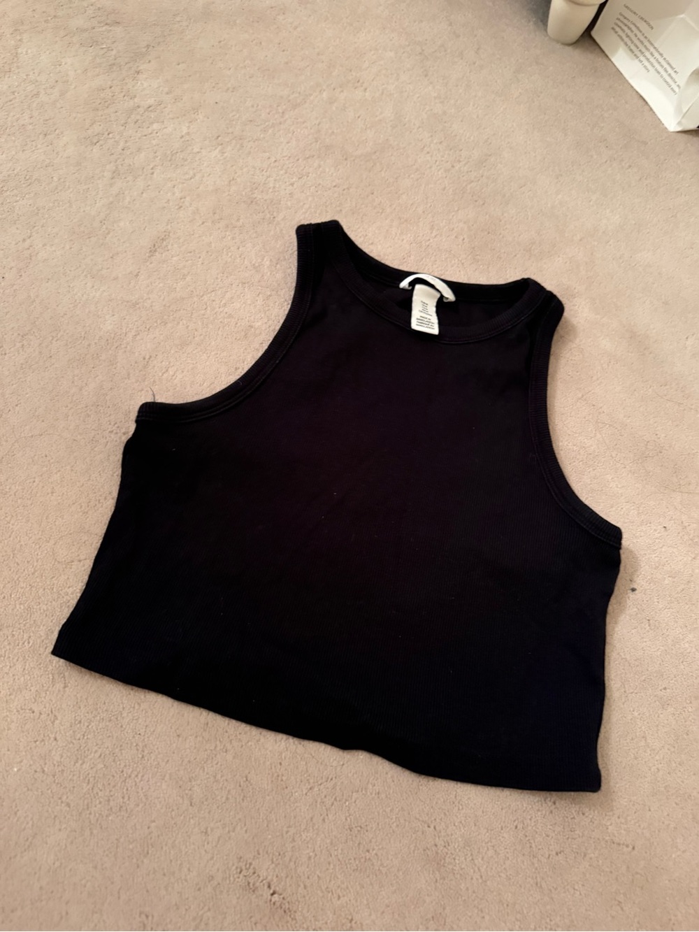 H&M Black Ribbed Cropped Tank Top 🖤 - Picture 6 of 8